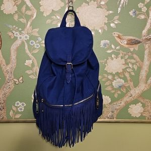 Pink Retro Fringed Backpack